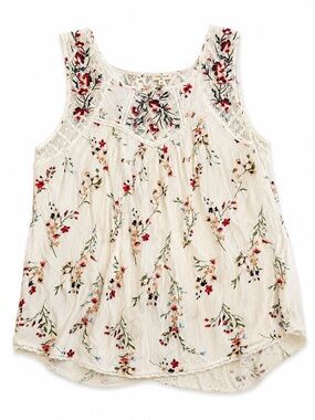 Mason & Belle floral lace boho sleeveless top Size Large